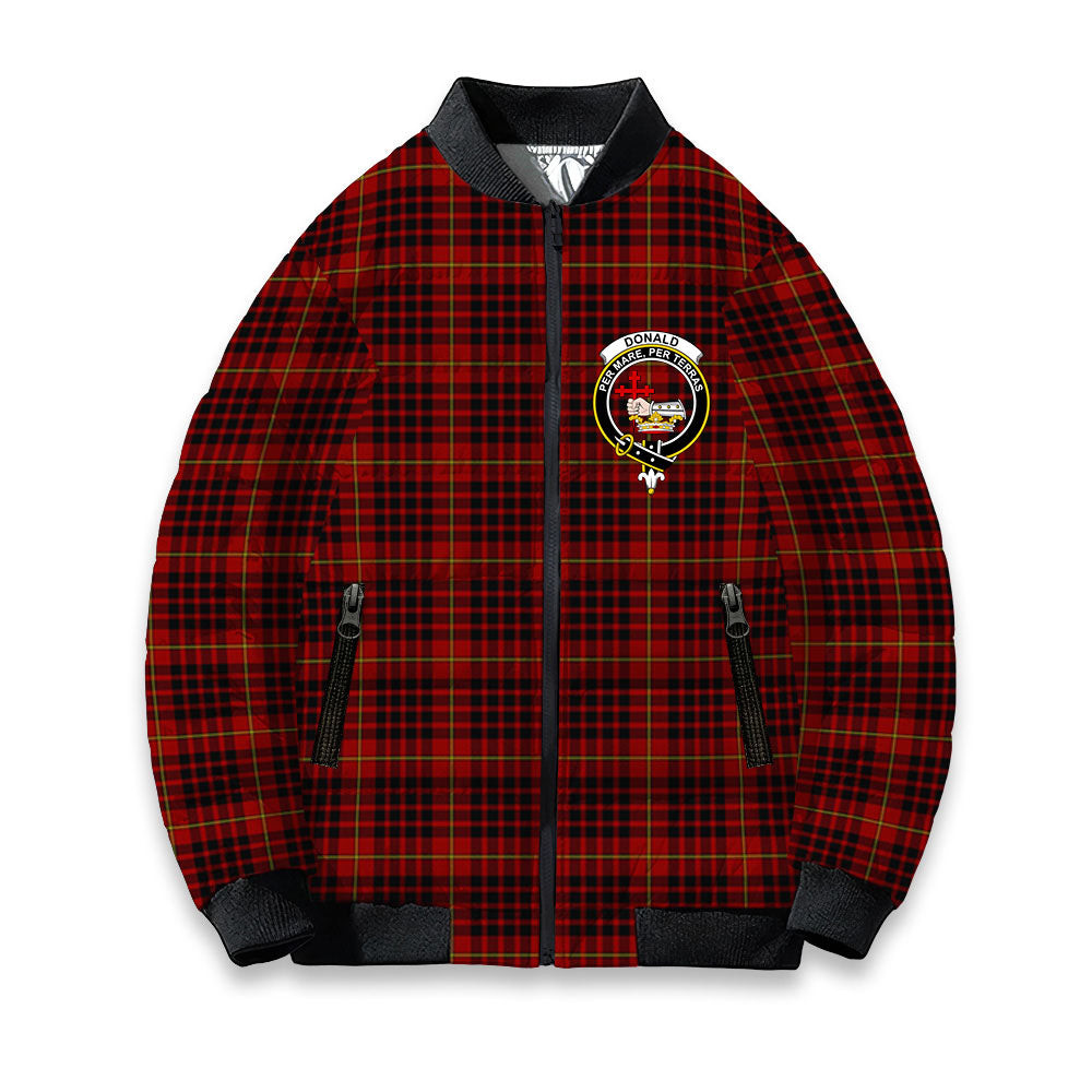 ScotsTee Shop Scottish Donald of Ardnamurchan Crest Tartan Bomber Puffer Jacket
