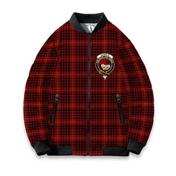 ScotsTee Shop Scottish Donald of Ardnamurchan Crest Tartan Bomber Puffer Jacket