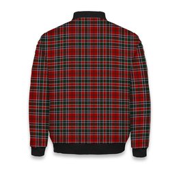 ScotsTee Shop Scottish Donald of Lochmaddy Crest Tartan Bomber Puffer Jacket