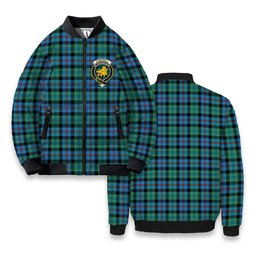 ScotsTee Shop Scottish Campbel of Cawdor Ancient Crest Tartan Bomber Puffer Jacket