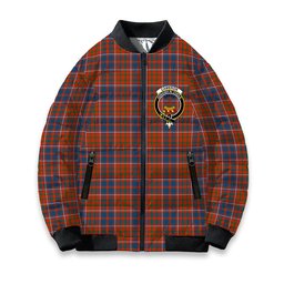 ScotsTee Shop Scottish Cameron of Lochiel Ancient Crest Tartan Bomber Puffer Jacket