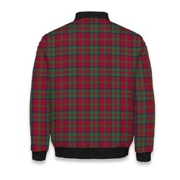 ScotsTee Shop Scottish Donald of Glencoe Modern Crest Tartan Bomber Puffer Jacket