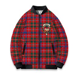 ScotsTee Shop Scottish Donald of Glenaladale Modern Crest Tartan Bomber Puffer Jacket