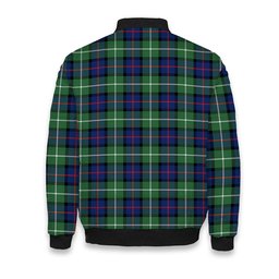 ScotsTee Shop Scottish Davidson of Tulloch Modern Crest Tartan Bomber Puffer Jacket