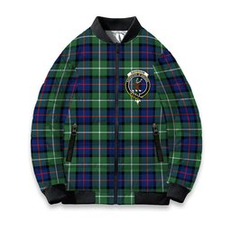 ScotsTee Shop Scottish Davidson of Tulloch Modern Crest Tartan Bomber Puffer Jacket