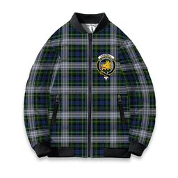 ScotsTee Shop Scottish Campbell of Lochnell Dress Crest Tartan Bomber Puffer Jacket