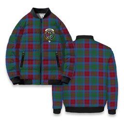 ScotsTee Shop Scottish Fraser of Altyre Ancient Crest Tartan Bomber Puffer Jacket