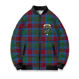 ScotsTee Shop Scottish Fraser of Altyre Ancient Crest Tartan Bomber Puffer Jacket