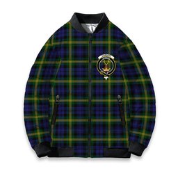 ScotsTee Shop Scottish Gordon of Esslemont Crest Tartan Bomber Puffer Jacket