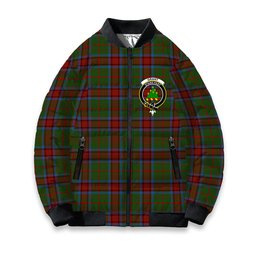 ScotsTee Shop Scottish Grant of Monymusk Crest Tartan Bomber Puffer Jacket