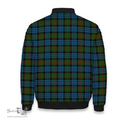 ScotsTee Shop Scottish Fletcher of Dunans Crest Tartan Bomber Puffer Jacket