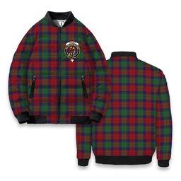 ScotsTee Shop Scottish Fraser of Altyre Modern Crest Tartan Bomber Puffer Jacket