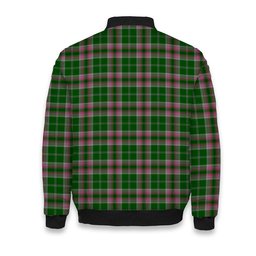 ScotsTee Shop Scottish Gray Hunting SC Crest Tartan Bomber Puffer Jacket