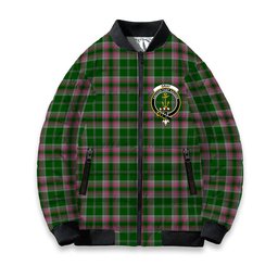 ScotsTee Shop Scottish Gray Hunting SC Crest Tartan Bomber Puffer Jacket