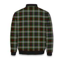 ScotsTee Shop Scottish Fraser Hunting Dress Crest Tartan Bomber Puffer Jacket