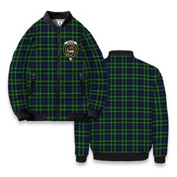 ScotsTee Shop Scottish Graham of Montrose Crest Tartan Bomber Puffer Jacket