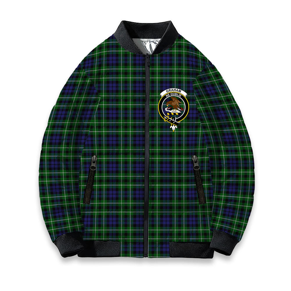 ScotsTee Shop Scottish Graham of Montrose Crest Tartan Bomber Puffer Jacket