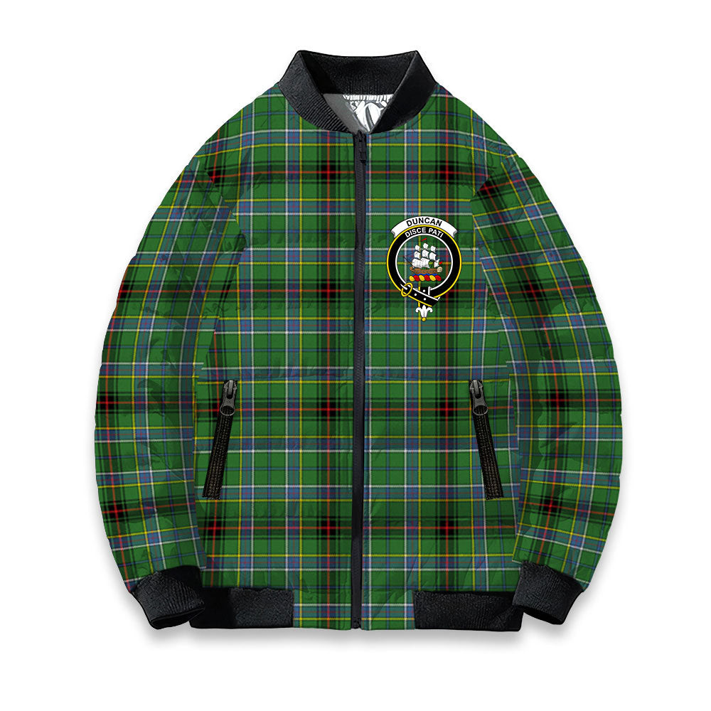 ScotsTee Shop Scottish Duncan of Sketraw Ancient Crest Tartan Bomber Puffer Jacket