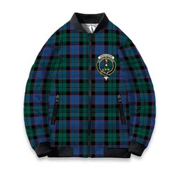 ScotsTee Shop Scottish Ferguson of Balquhidder Modern Crest Tartan Bomber Puffer Jacket