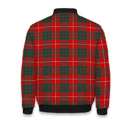 ScotsTee Shop Scottish Gregor of Balquhidder Modern Crest Tartan Bomber Puffer Jacket