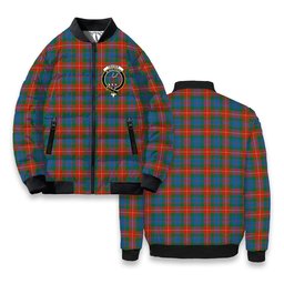 ScotsTee Shop Scottish Fraser of Lovat Ancient Crest Tartan Bomber Puffer Jacket