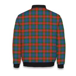 ScotsTee Shop Scottish Fraser of Lovat Ancient Crest Tartan Bomber Puffer Jacket