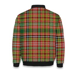 ScotsTee Shop Scottish Drummond of Strathallan Ancient Crest Tartan Bomber Puffer Jacket