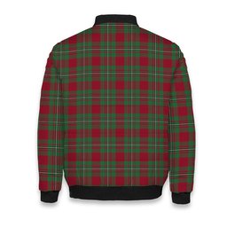 ScotsTee Shop Scottish Gregor of Cardney Modern Crest Tartan Bomber Puffer Jacket