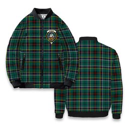 ScotsTee Shop Scottish Duncan of Sketraw Modern Crest Tartan Bomber Puffer Jacket