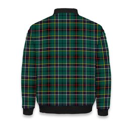 ScotsTee Shop Scottish Duncan of Sketraw Modern Crest Tartan Bomber Puffer Jacket