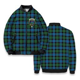 ScotsTee Shop Scottish Ferguson of Balquhidder Ancient Crest Tartan Bomber Puffer Jacket