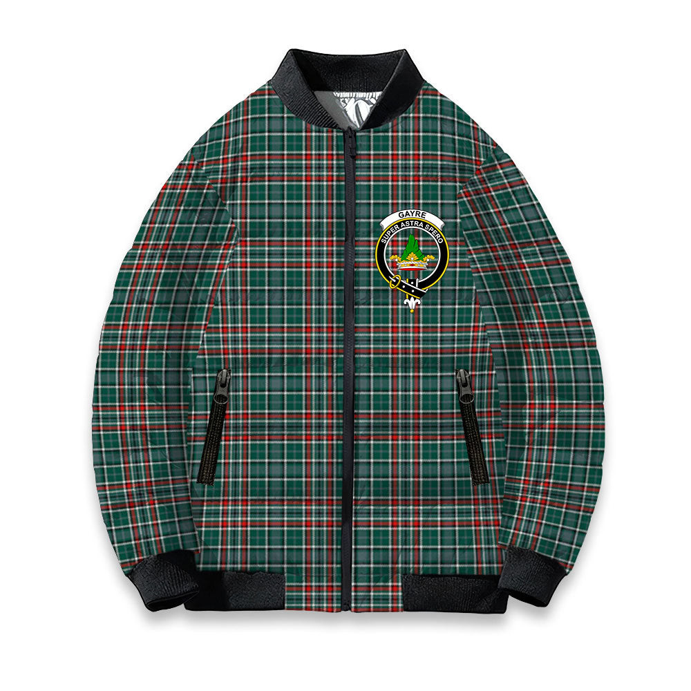 ScotsTee Shop Scottish Gayre Dress Modern Crest Tartan Bomber Puffer Jacket