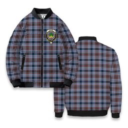 ScotsTee Shop Scottish Gayre Hunting Modern Crest Tartan Bomber Puffer Jacket