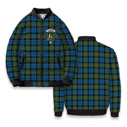ScotsTee Shop Scottish Fletcher of Dunans Ancient Crest Tartan Bomber Puffer Jacket