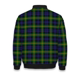 ScotsTee Shop Scottish Gordon of Esselmont Crest Tartan Bomber Puffer Jacket