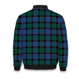 ScotsTee Shop Scottish Fergusson of Balquhidder Modern Crest Tartan Bomber Puffer Jacket