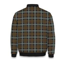 ScotsTee Shop Scottish Graham of Menteith Weathered Crest Tartan Bomber Puffer Jacket