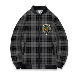 ScotsTee Shop Scottish Douglas Grey Vestiarium Scoticum Crest Tartan Bomber Puffer Jacket