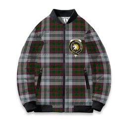 ScotsTee Shop Scottish Stewart of Appin Dress Crest Tartan Bomber Puffer Jacket