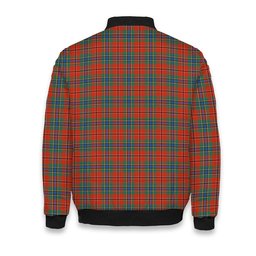 ScotsTee Shop Scottish McLean of Duart Ancient Crest Tartan Bomber Puffer Jacket