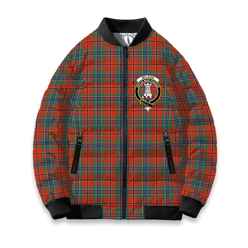 ScotsTee Shop Scottish McLean of Duart Ancient Crest Tartan Bomber Puffer Jacket