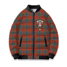 ScotsTee Shop Scottish McLean of Duart Ancient Crest Tartan Bomber Puffer Jacket