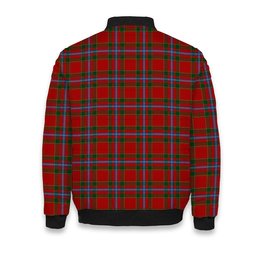 ScotsTee Shop Scottish Stewart of Fingask 1 Crest Tartan Bomber Puffer Jacket