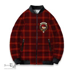 ScotsTee Shop Scottish McDonald of Ardnamurchan Crest Tartan Bomber Puffer Jacket