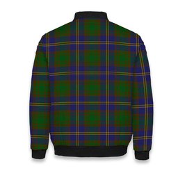 ScotsTee Shop Scottish Strang of Balkaskie Crest Tartan Bomber Puffer Jacket