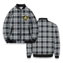 ScotsTee Shop Scottish MacTavish of Dunardry Dress Crest Tartan Bomber Puffer Jacket