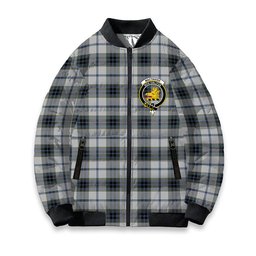ScotsTee Shop Scottish MacTavish of Dunardry Dress Crest Tartan Bomber Puffer Jacket