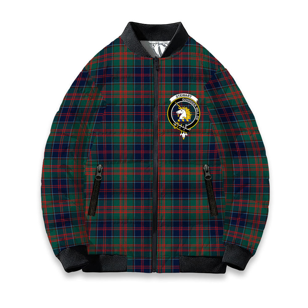 ScotsTee Shop Scottish Stewart of Appin Hunting Modern Clan Crest Tartan Bomber Puffer Jacket