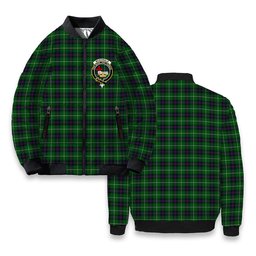 ScotsTee Shop Scottish McDonald of The Isles Crest Tartan Bomber Puffer Jacket