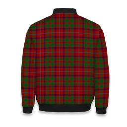 ScotsTee Shop Scottish Shaw of Tordarroch Red Dress Crest Tartan Bomber Puffer Jacket
